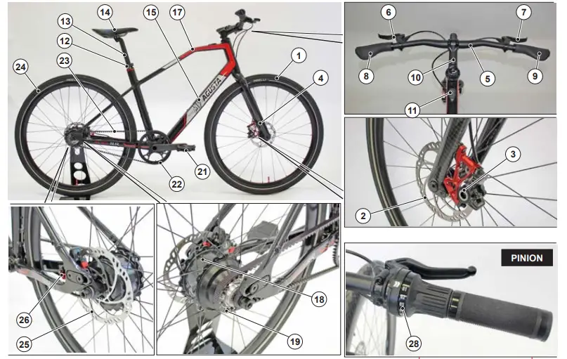 MV AGUSTA AMO R Single Speed E-Bike - BICYCLE COMPONENTS