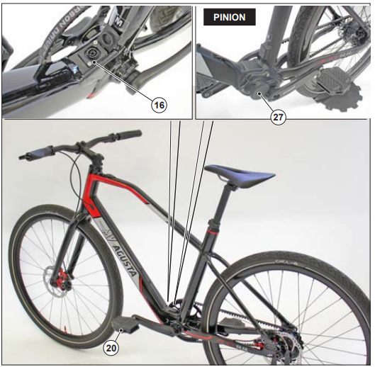 MV AGUSTA AMO R Single Speed E-Bike - BICYCLE COMPONENTS