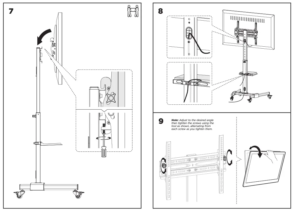 SBOX FS-224 Flat Panel Mobile Trolley Floor Stand - Fugure1