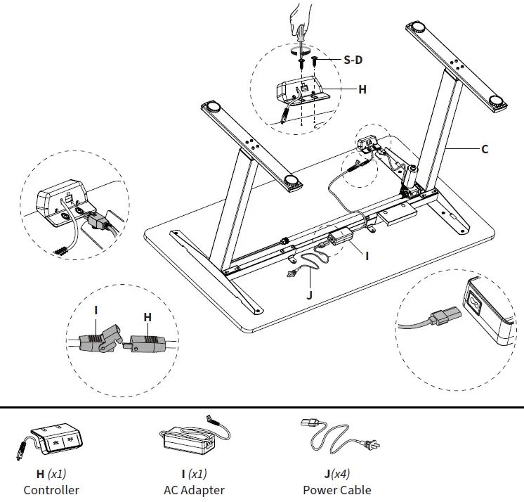 V I V O-DESK-V100EW-Electric-Stand-Up-Desk-Frame-Workstation-fig- (11)