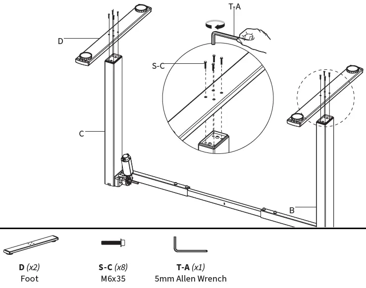 V I V O-DESK-V100EW-Electric-Stand-Up-Desk-Frame-Workstation-fig- (6)
