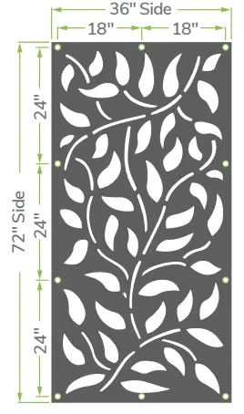 DESIGN VU 36X72 Inch Outdoor Panels Screws - Palnt4