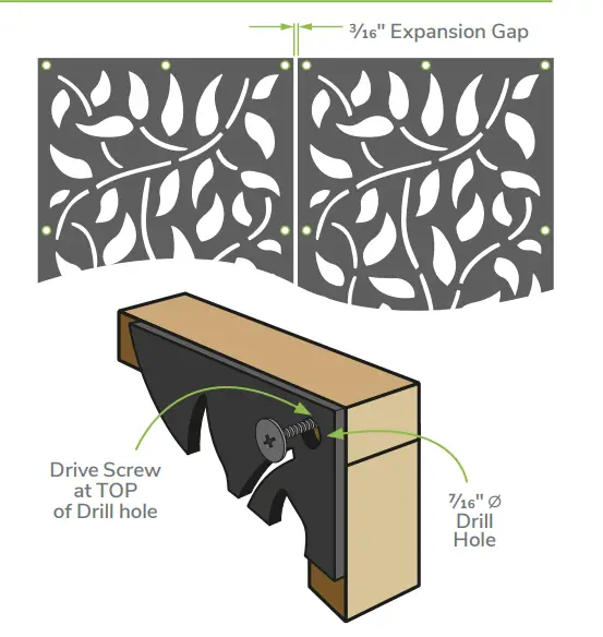 DESIGN VU 36X72 Inch Outdoor Panels Screws - Palnt5
