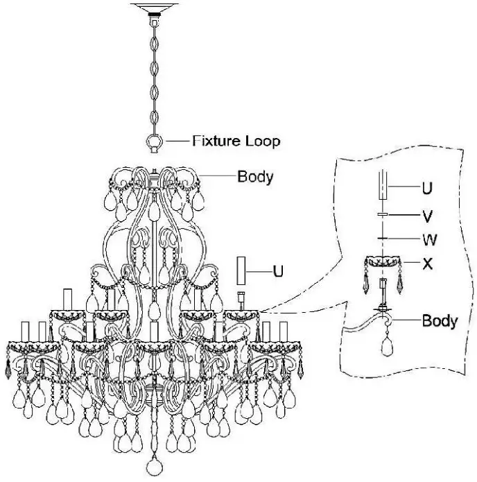 ETHAN ALLEN 093643 Medium Whitney Charcoal Chandelier - CIRCUIT BREAKER