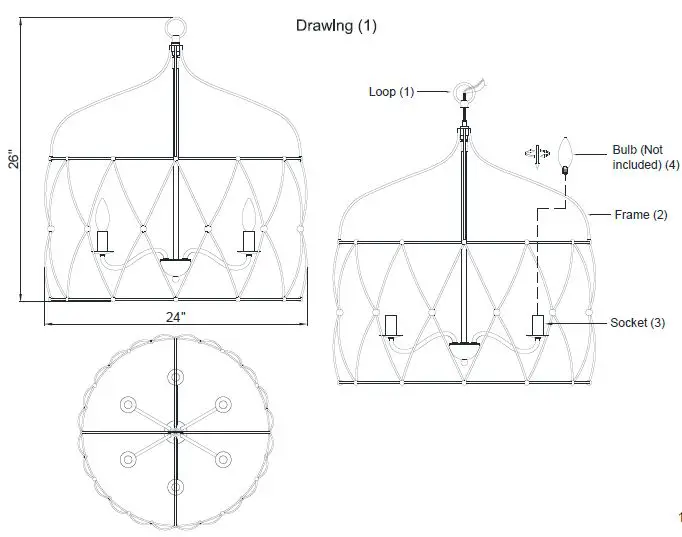 CRYSTORAMA-ZUC-A9035-EB-GA-Zucca-6-Light-Lantern-FIG-1