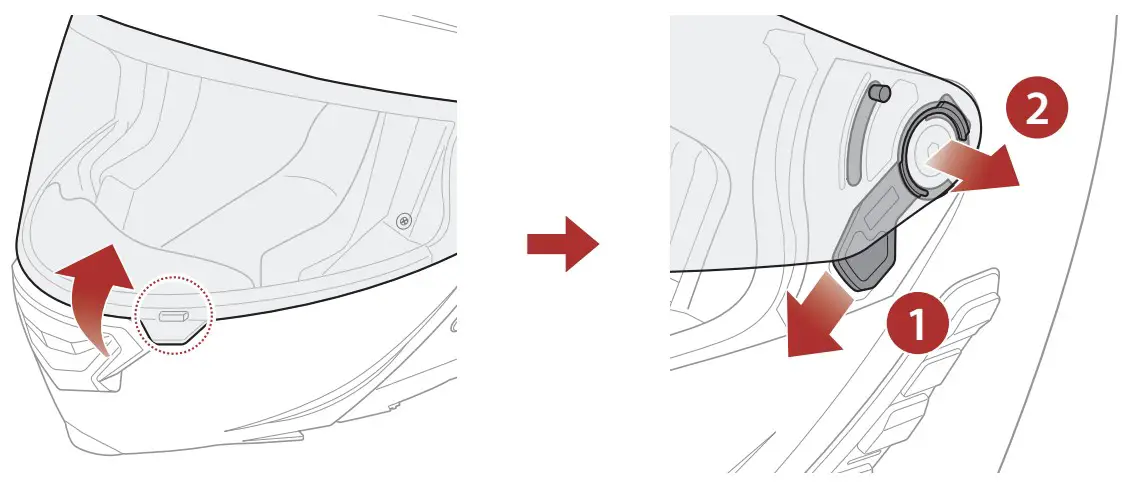 SENA Impulse Motorcycle Bluetooth Helmet with Mesh Intercom - fig 8