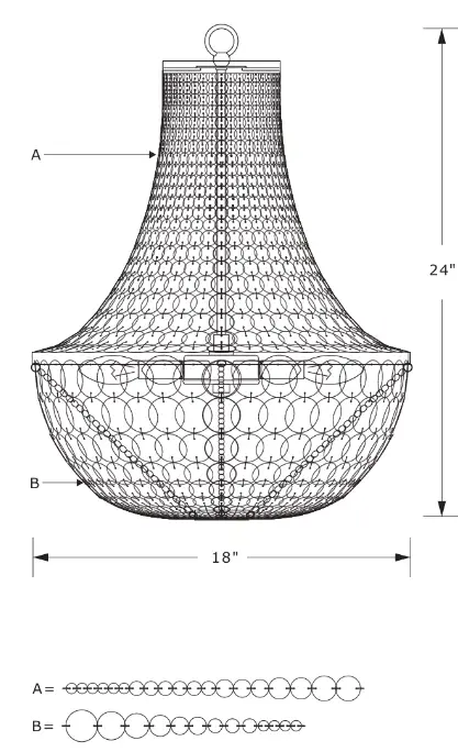 CRYSTORAMA BRI-3006-SA Brielle Six Light Chandelier - Fig1