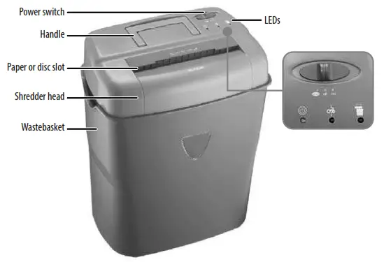 INSIGNIA NS-PS10CC Crosscut Paper Shredder - FEATURES