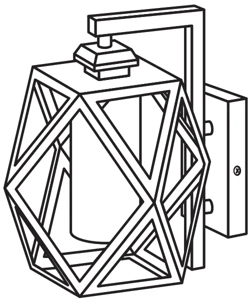 tecnolite 60FTL3434MV Arbotante Cristal Exterior Light