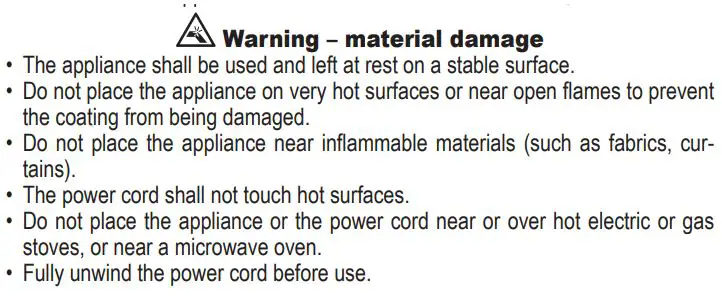 Ariete 4626-00 Airy Fryer Instruction Manual - SAFETY WARNINGS