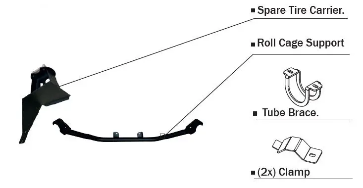 AFX-MOTORSPORTS-POR011-Spare-Tire-Carrier-Upper-Level-FIG-1