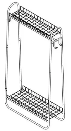 THE HOME DEPOT 754 White Garment Rack Freestanding Hanger Double Rods Multi-functional Bedroom Clothing Rack - rack