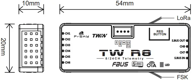 FrSky TW R8GR8 Receiver A0a