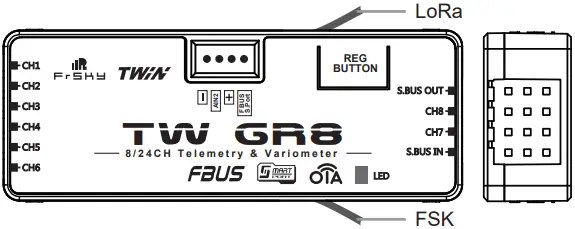 FrSky TW R8GR8 Receiver A0b