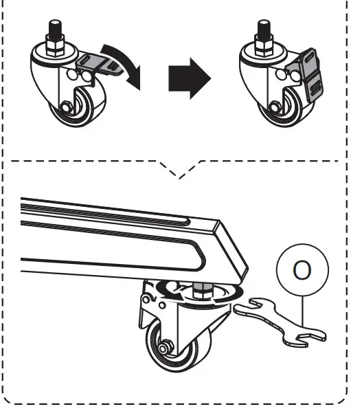 Installation the feet