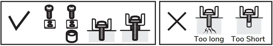 Installation the feet