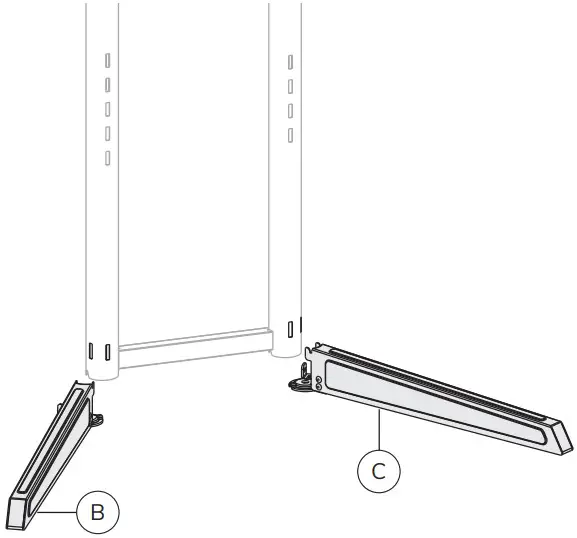 Installation the feet