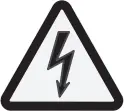 Warning of electrical voltage a1