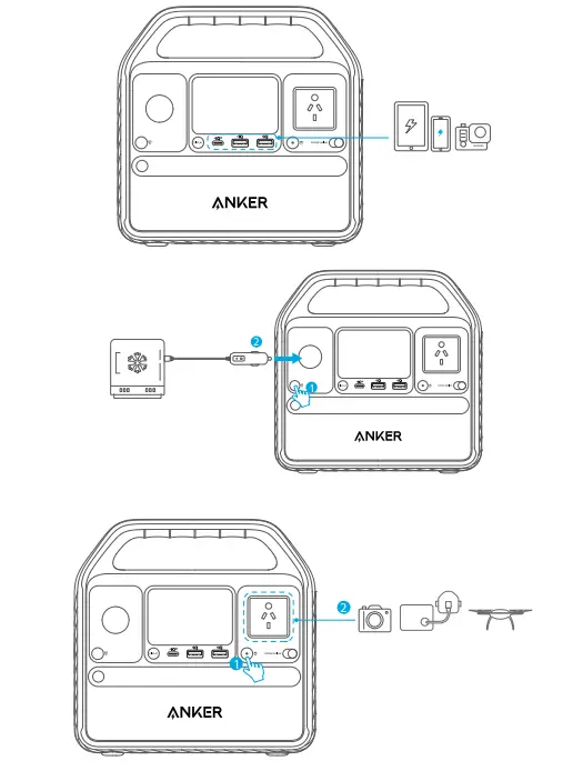 ANKER A1720 Powerhouse Portable Lithium Power Station - Charging