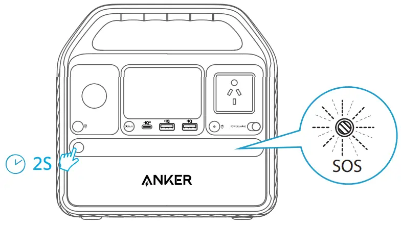 ANKER A1720 Powerhouse Portable Lithium Power Station - Flashlight Mode 1