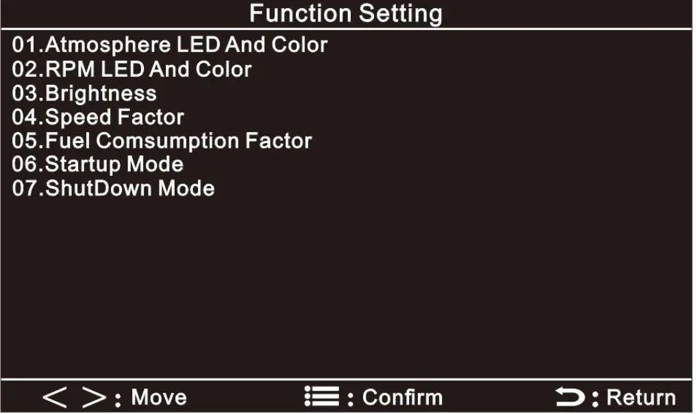 Function setting