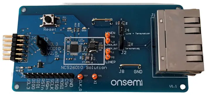 onsemi NCN26010XMNEVB 10BASE-T1S MACPHY Evaluation Board