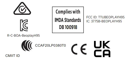 BANG OLUFSEN Beoplay H95 Over Ear Headphones - ce