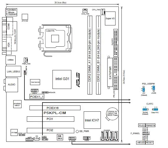 ASUS-P5KPL-CM -Intel-GMA-mATX -Motherboard-Fig-1