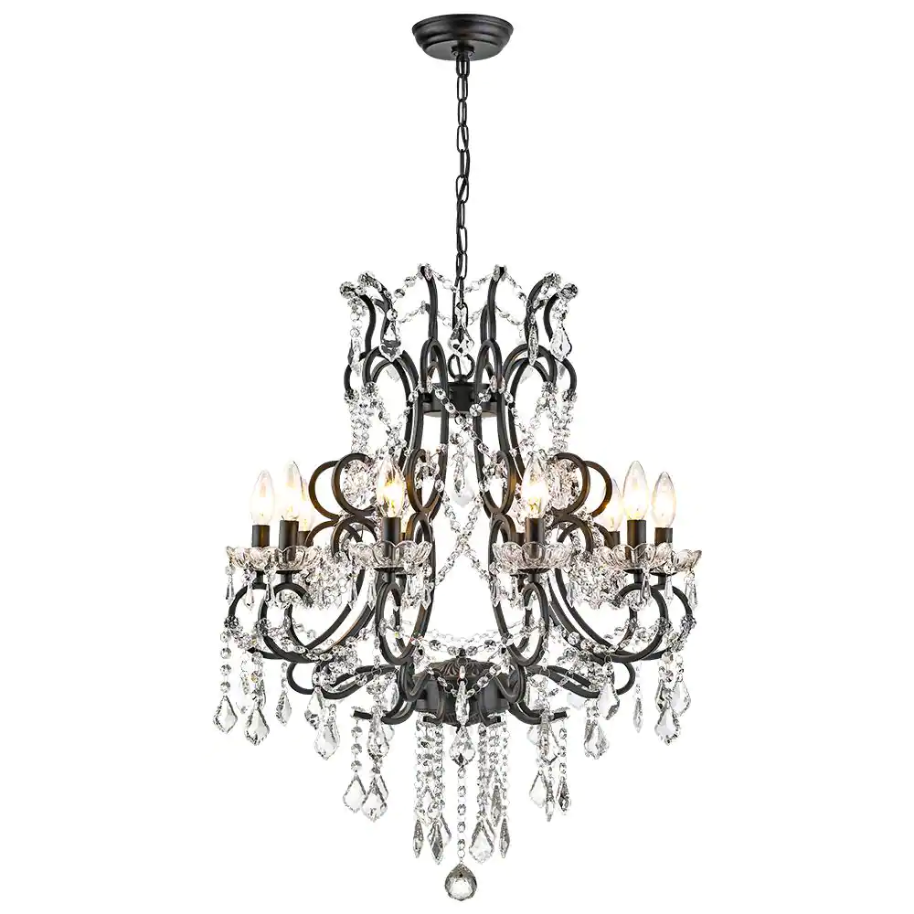 Maxax Mx19040-10-p Atlanta 10-light Black Candle Style Classic-traditional Chandelier Instruction Manual Maxax Mx19040-10-p Atlanta 10-light Black Candle Style Classic-traditional Chandelier Instruction Manual