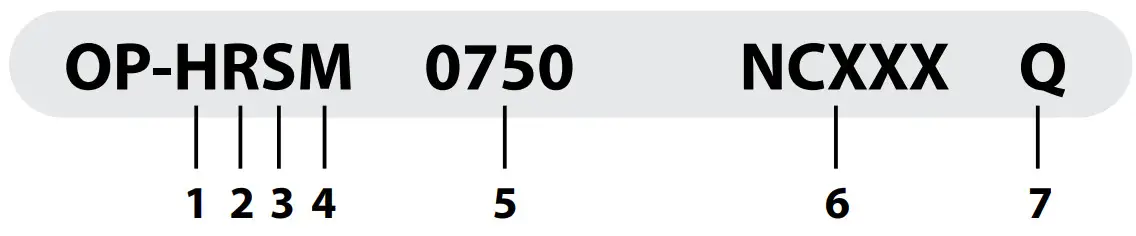 Danfoss OP-HRSM0750NC211Q Condensing Unit - Designation system