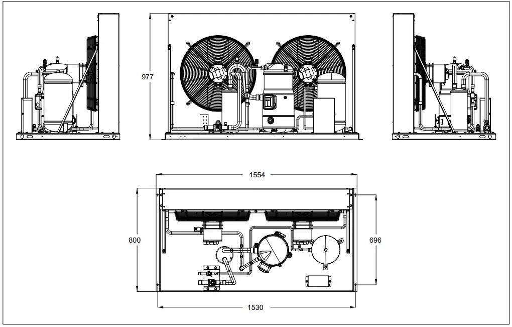 Danfoss OP-HRSM0750NC211Q Condensing Unit - parts 1