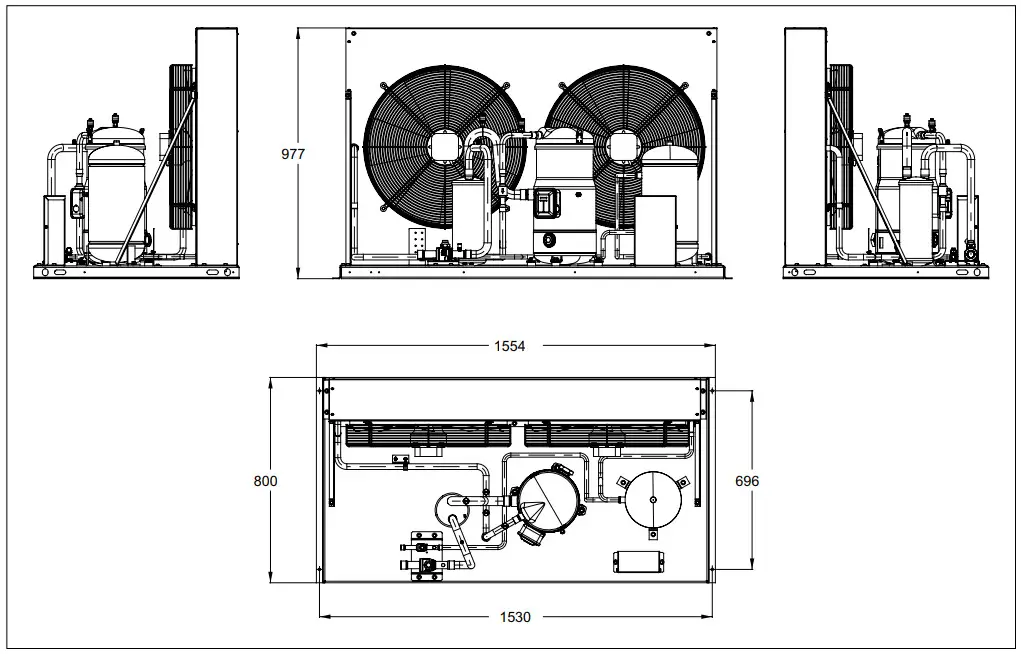 Danfoss OP-HRSM0750NC211Q Condensing Unit - parts