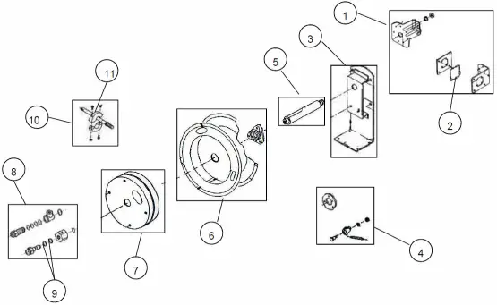 macnaught MAS1020-01 Single Pedestal Metal Hose Reel A2