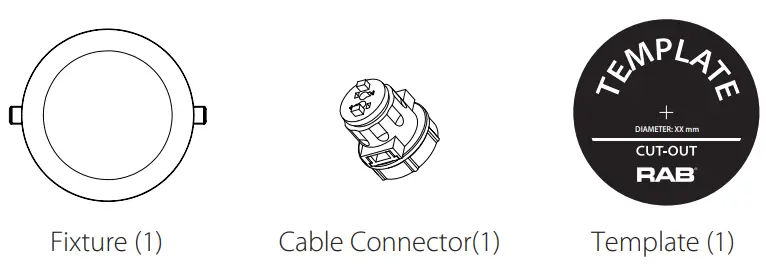 RAB DAISY4 Daisy Chain Wafer Downlight FA - fig1