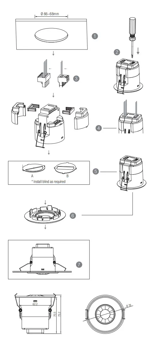 HYTRONIK HBIR29 2CH PIR Standalone Motion Sensor - Installation