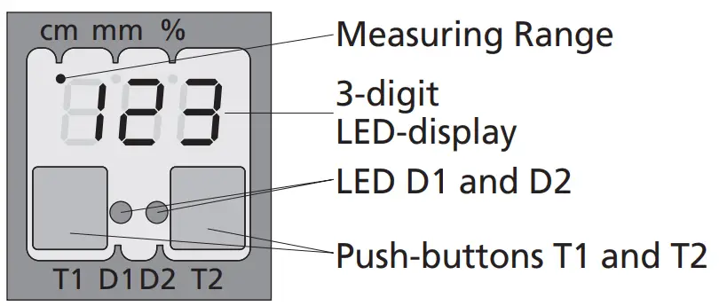 microsonic mic+25-IU-TC mic+ Ultrasonic Sensors with One Analogue Output - TouchControl LED display