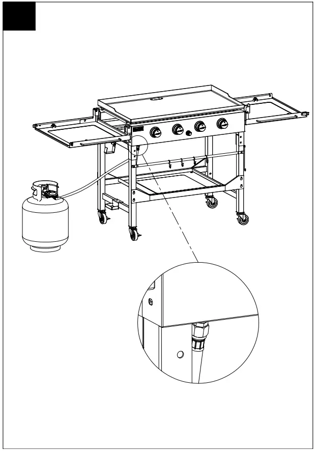 Livoo DOC278 Plancha Gaz Station 4 Burners - fig 1