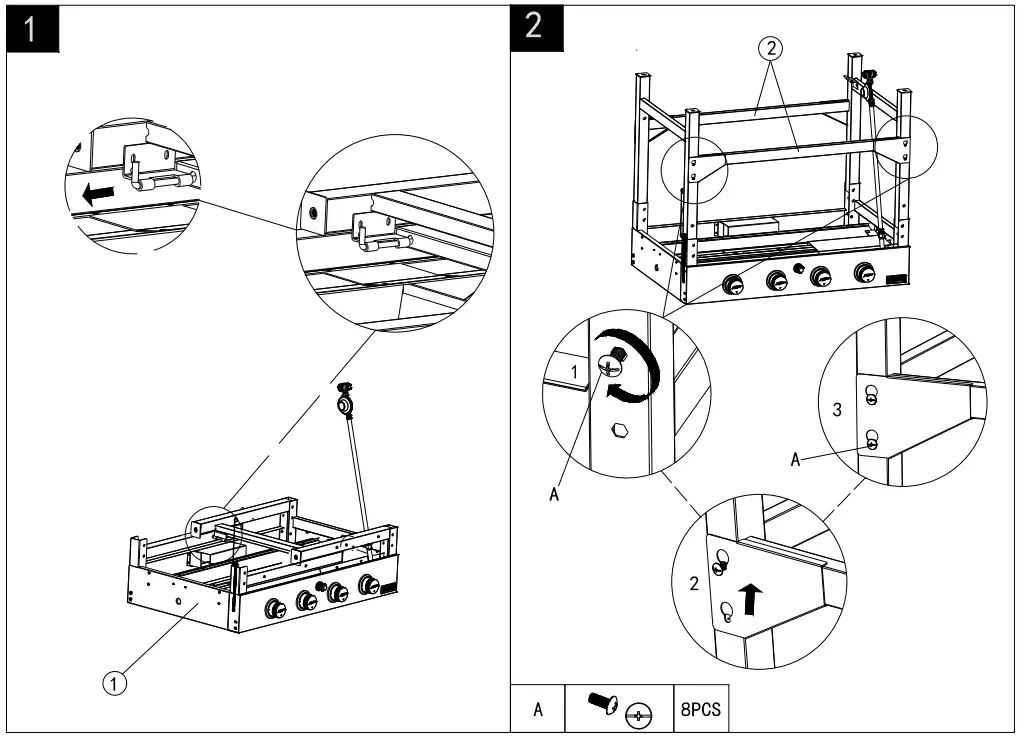 Livoo DOC278 Plancha Gaz Station 4 Burners - vertical position