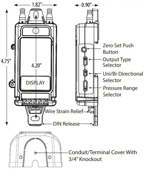 SENVA P5 Universal Pressure Sensor - DIMENSIONS