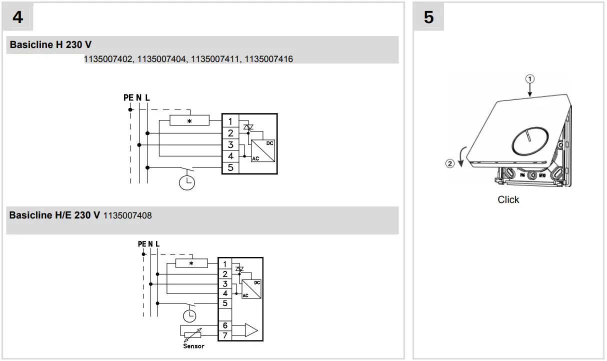Roth Basicline H 230V Room Thermostat - Fig 2