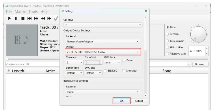 ignalyst Z1 Plus HQ Player NAA Desktop - HQ Player9