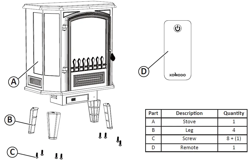 StyleWell-SP5495-Electric-Fireplace-Stove-with-Heater-FIG-2