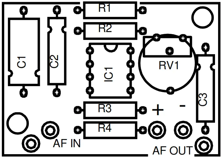 velleman K1803 Universal Mono Pre-Amplifier - diagram1
