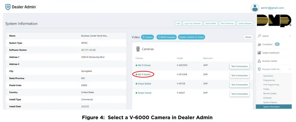 DMP V 6022WC Wireless Cube Camera - Dealer Admin
