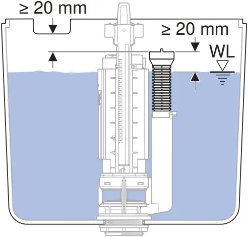 GEBERIT TYP 290 Dual Flush Filling Valve - a5-1