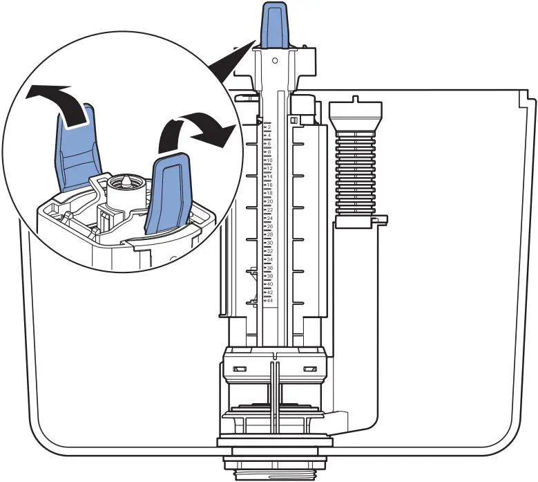 GEBERIT TYP 290 Dual Flush Filling Valve - d2