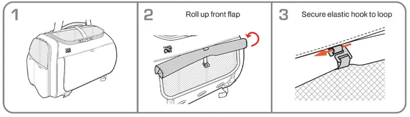 TRAVEL CAT Ultimate Calming Convertible Cat Carrier - pane