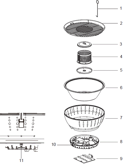 YARD FORCE HX FBQ1 Charcoal BBQ with Built In Fan fig-2