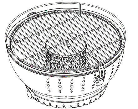 YARD FORCE HX FBQ1 Charcoal BBQ with Built In Fan
