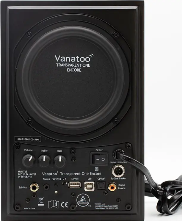 Vanatoo Transparent One Encore Powered Bluetooth Speaker